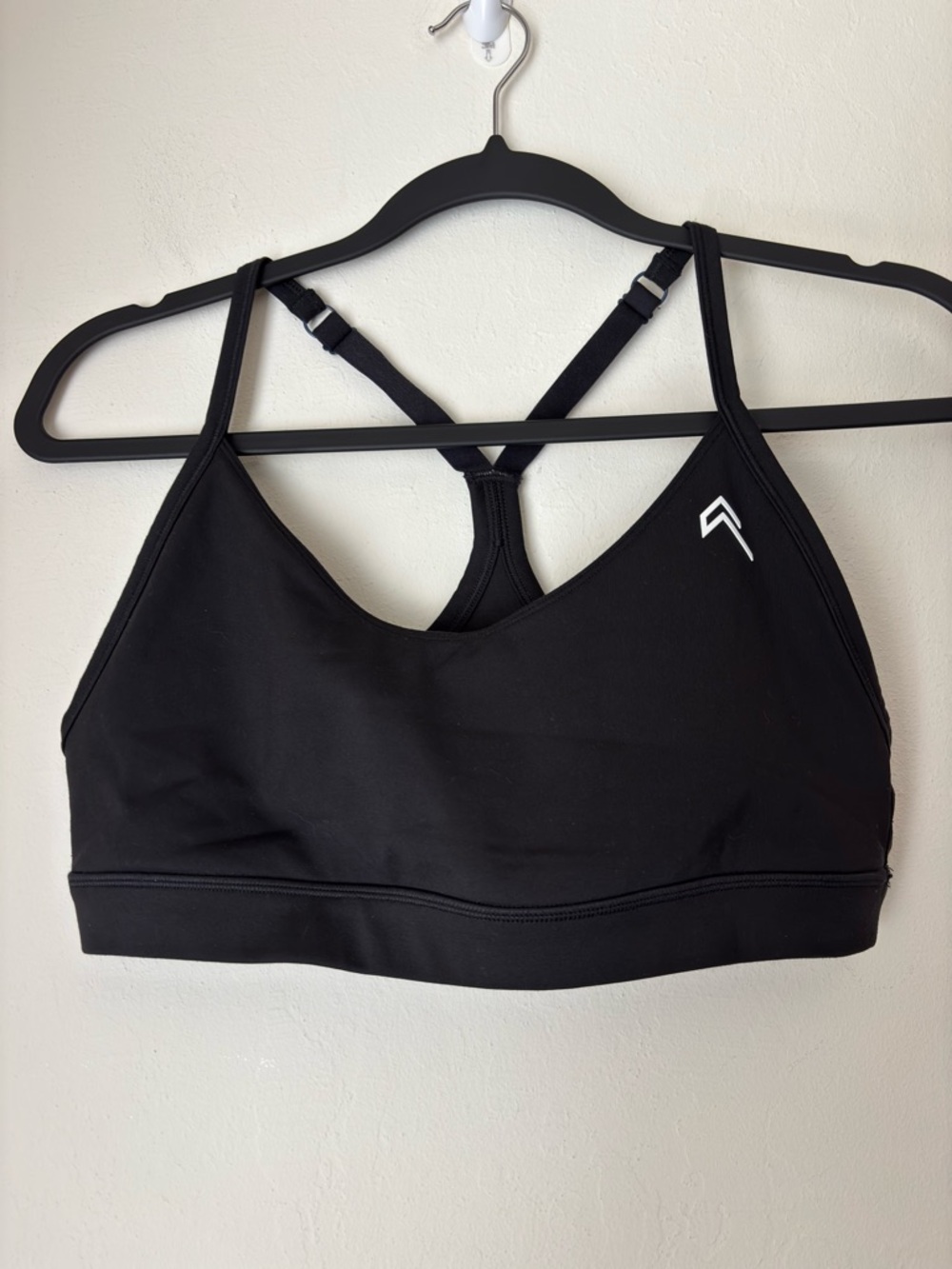 Oner Active Racerback Sports Bra Black Athletic Fitness Adjustable Straps M/L